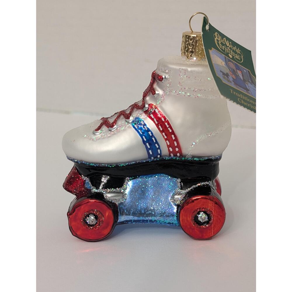 Old World Christmas Roller Skate Glass Ornament Retro Quad Skate 2019